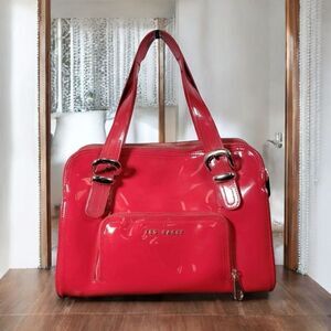 Ted Baker Red Patent Leather Medium Shoulder Bag
